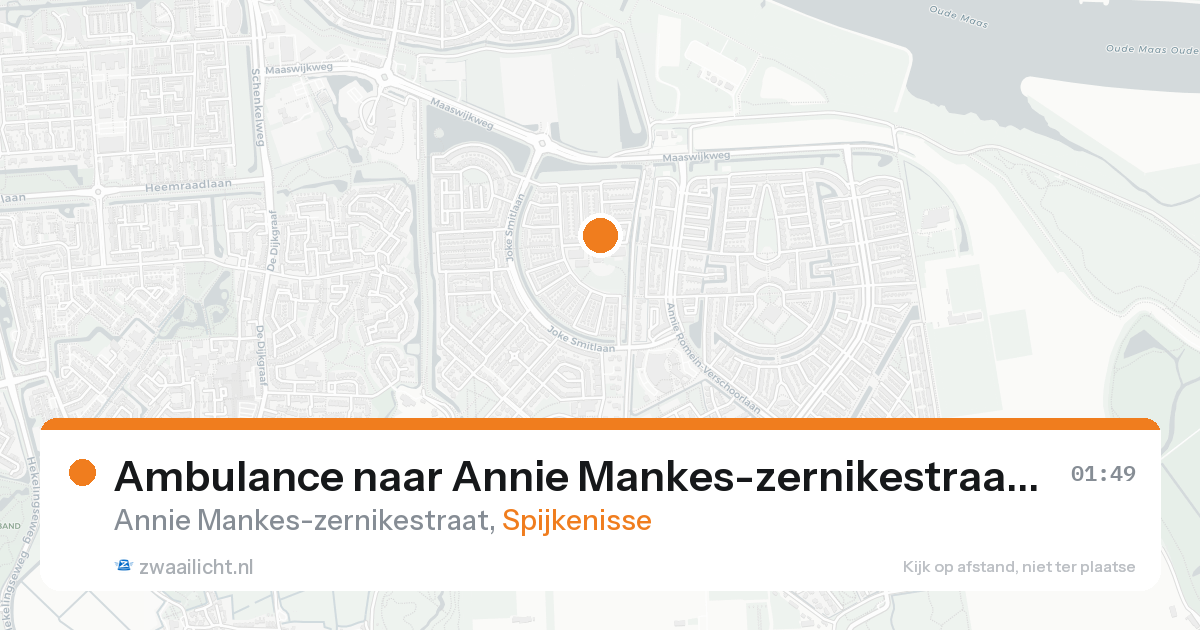 Ambulance naar Annie Mankes-zernikestraat in Spijkenisse — 15 aug 2026
