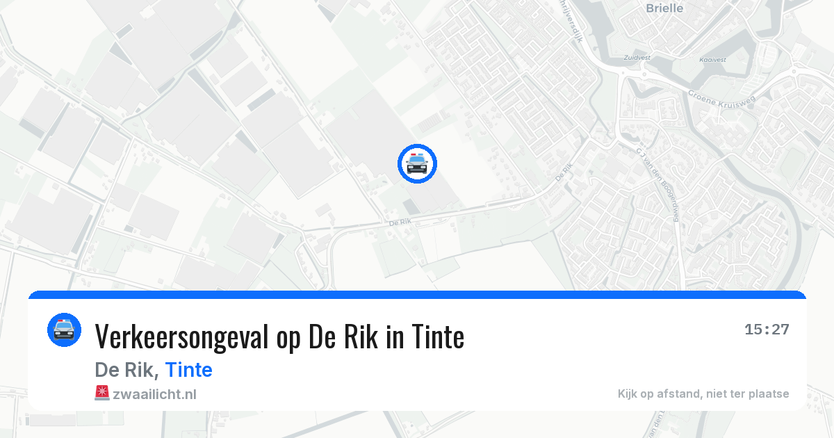 Verkeersongeval op De Rik in Tinte — 23 jun 2026