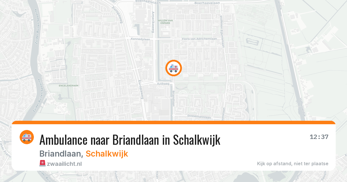 Ambulance naar Briandlaan in Schalkwijk — 4 aug 2026