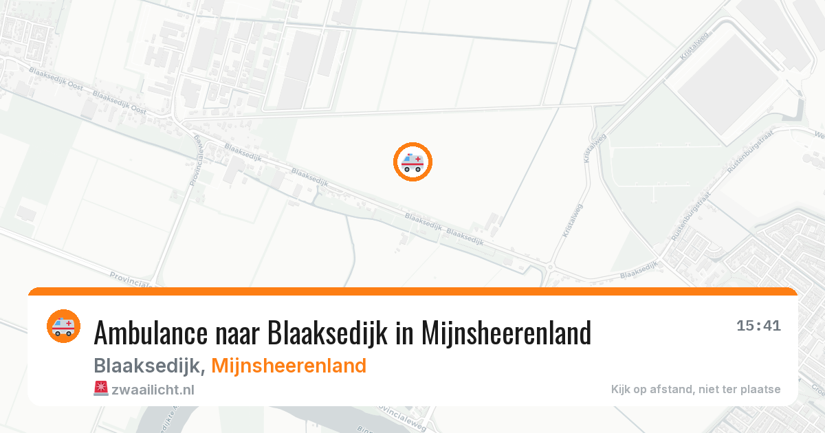 Ambulance naar Blaaksedijk in Mijnsheerenland — 12 aug 2026
