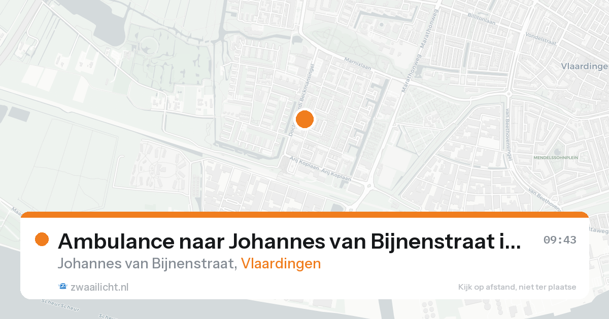 Ambulance naar Johannes van Bijnenstraat in Vlaardingen — 10 jul 2026