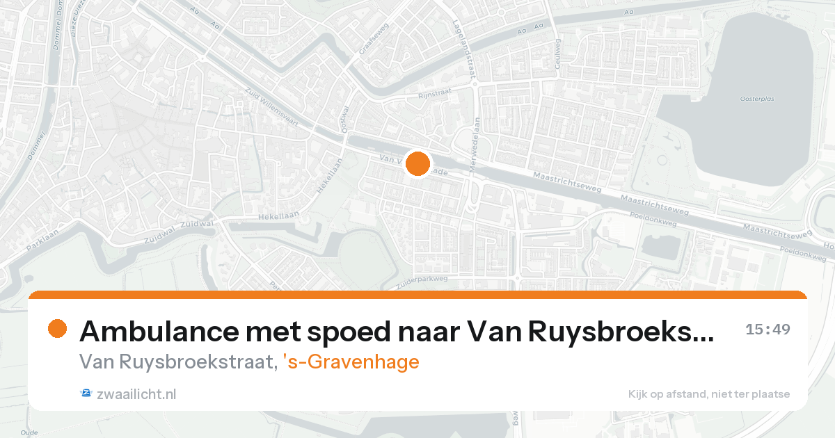 Ambulance met spoed naar Van Ruysbroekstraat in 's-Gravenhage — 31 jan 2026