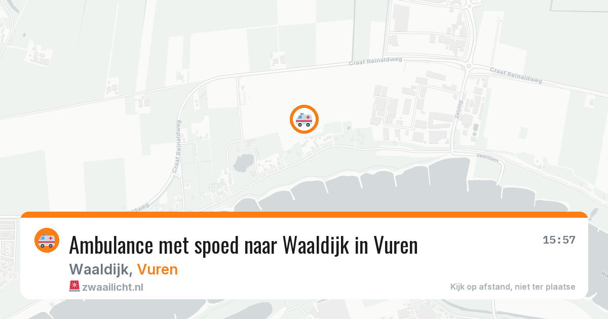 Ambulance met spoed naar Waaldijk in Vuren — 7 jun 2026