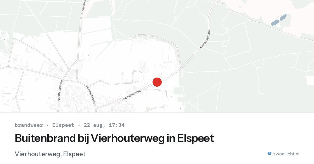 Buitenbrand bij Vierhouterweg in Elspeet — 22 aug 2026