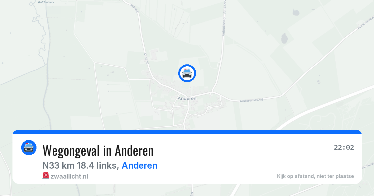 Wegongeval in Anderen — 27 apr 2026