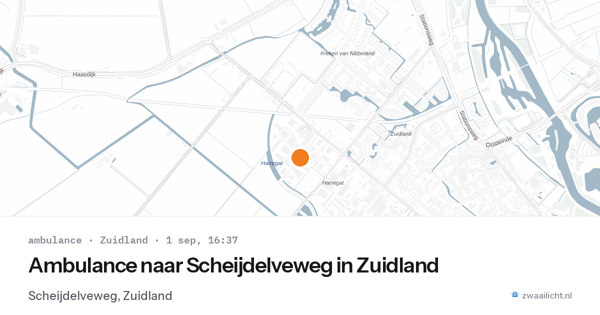 Ambulance naar Scheijdelveweg in Zuidland — 1 sep 2026