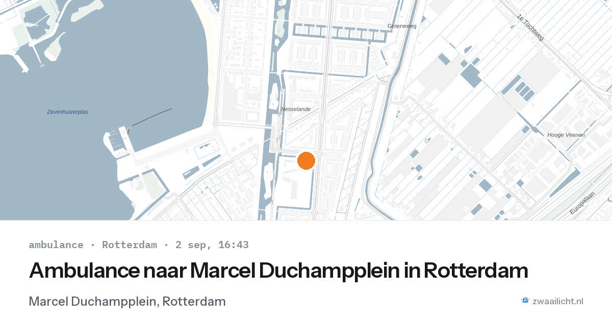 Ambulance naar Marcel Duchampplein in Rotterdam — 2 sep 2026