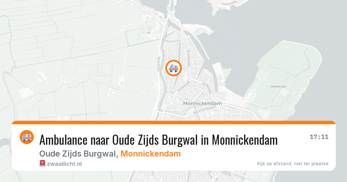 Ambulance naar Oude Zijds Burgwal in Monnickendam — 14 jul 2026