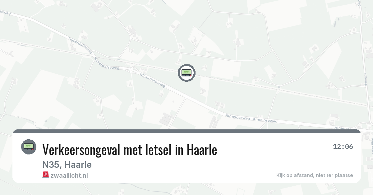 Verkeersongeval met letsel in Haarle — 29 jan 2026