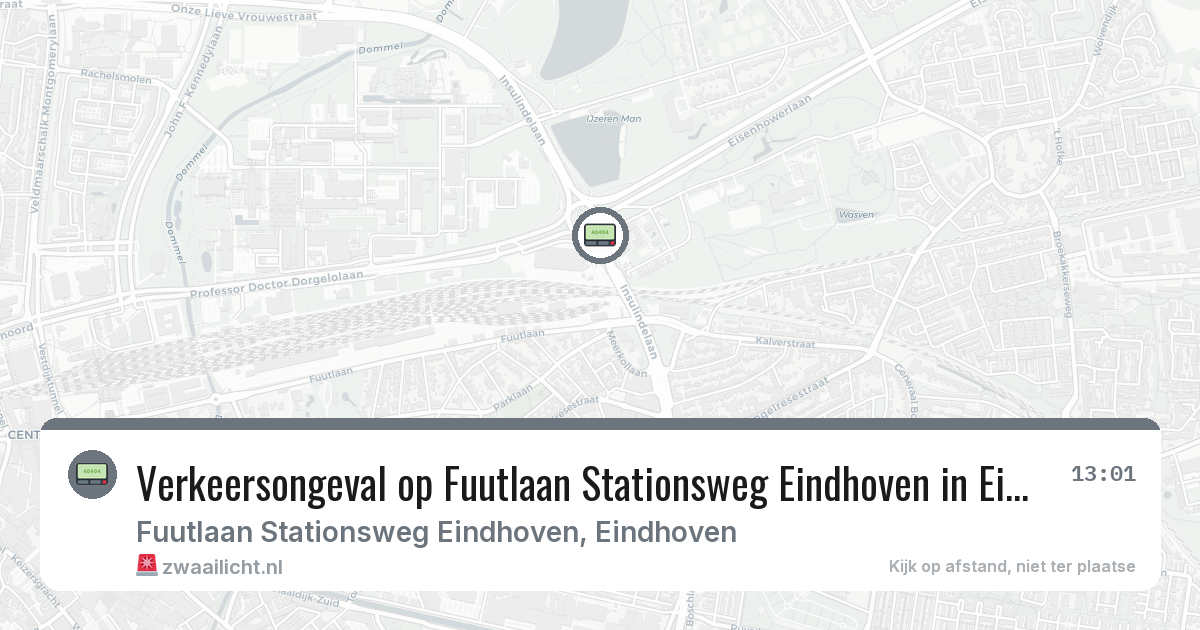 Verkeersongeval op Fuutlaan Stationsweg Eindhoven in Eindhoven — 2 mrt 2026