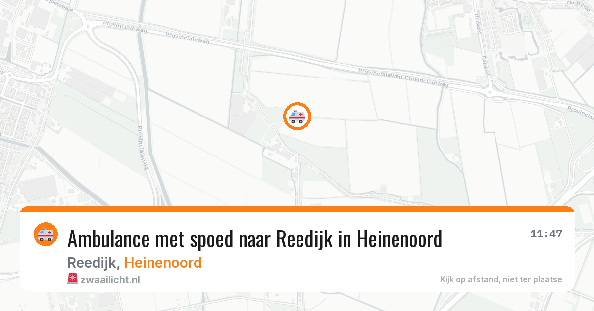 Ambulance met spoed naar Reedijk in Heinenoord — 7 jul 2026