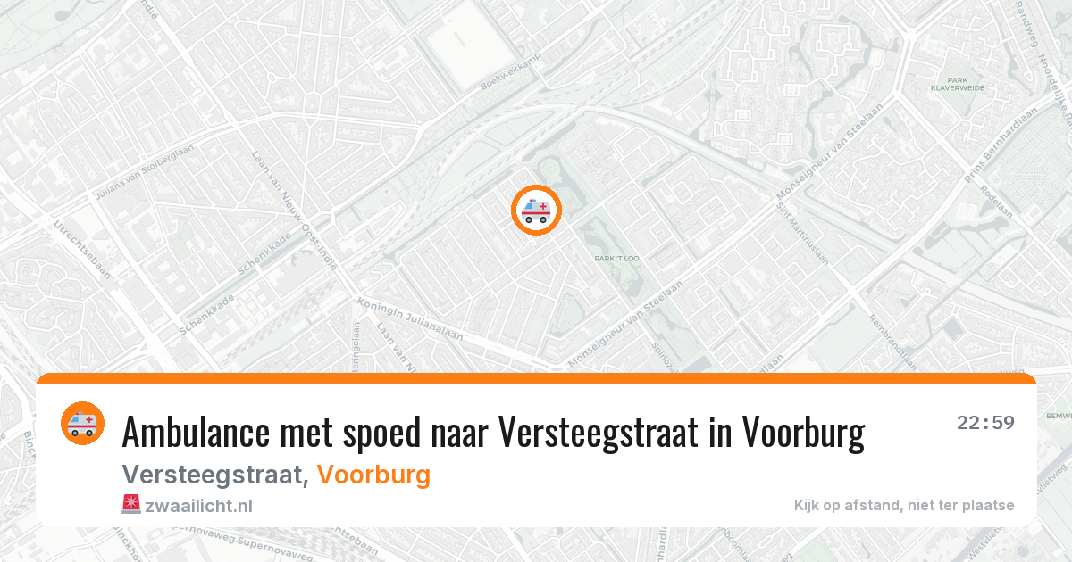 Ambulance met spoed naar Versteegstraat in Voorburg — 9 jun 2026