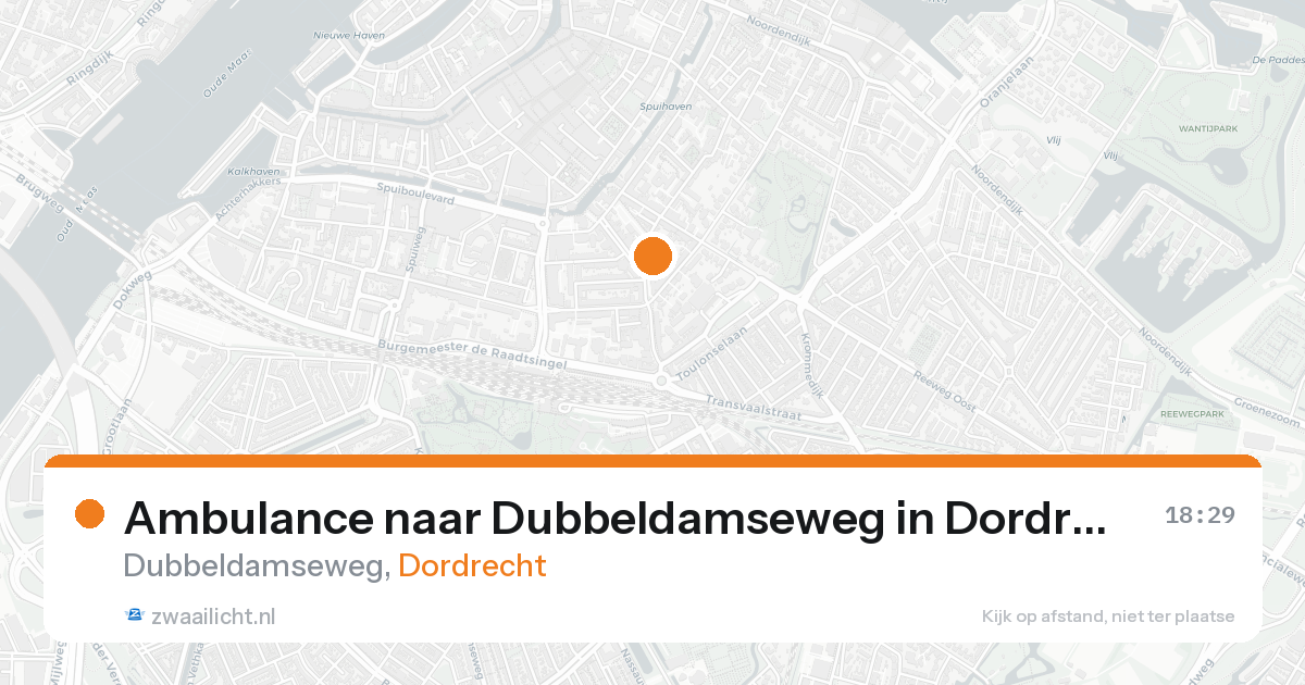 Ambulance naar Dubbeldamseweg in Dordrecht — 16 aug 2026