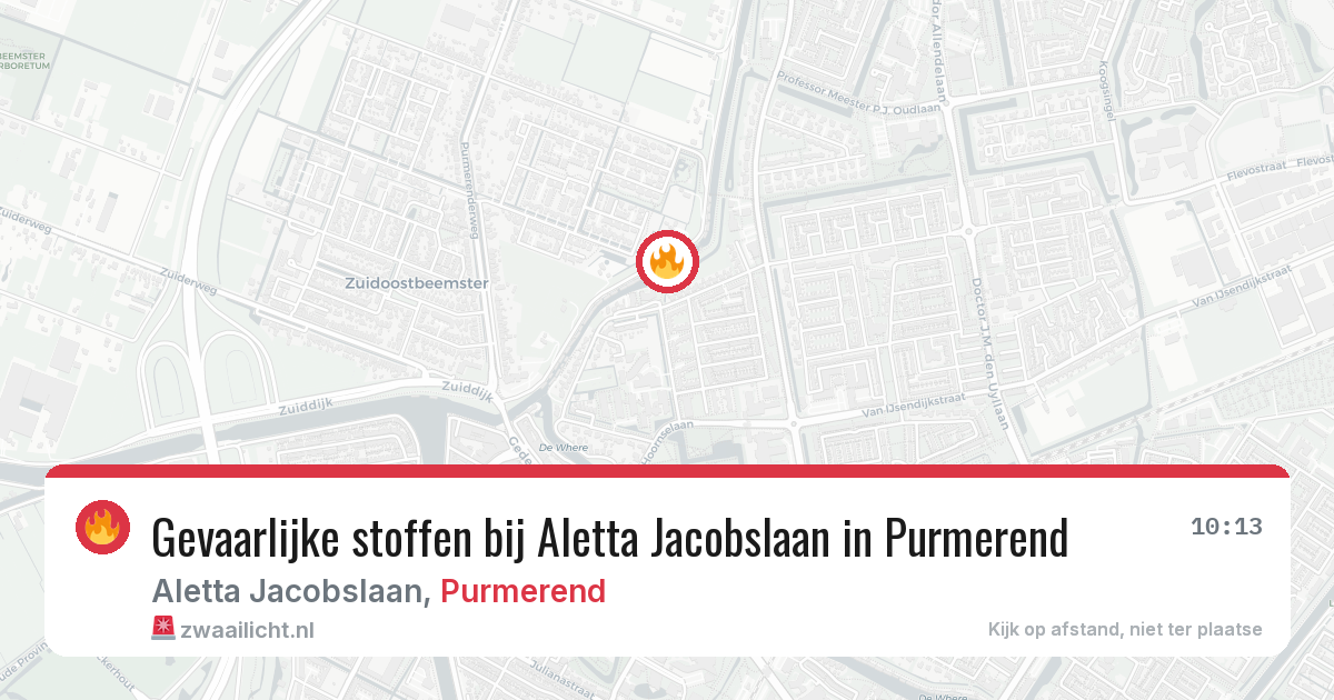 Gevaarlijke stoffen bij Aletta Jacobslaan in Purmerend — 25 jun 2026