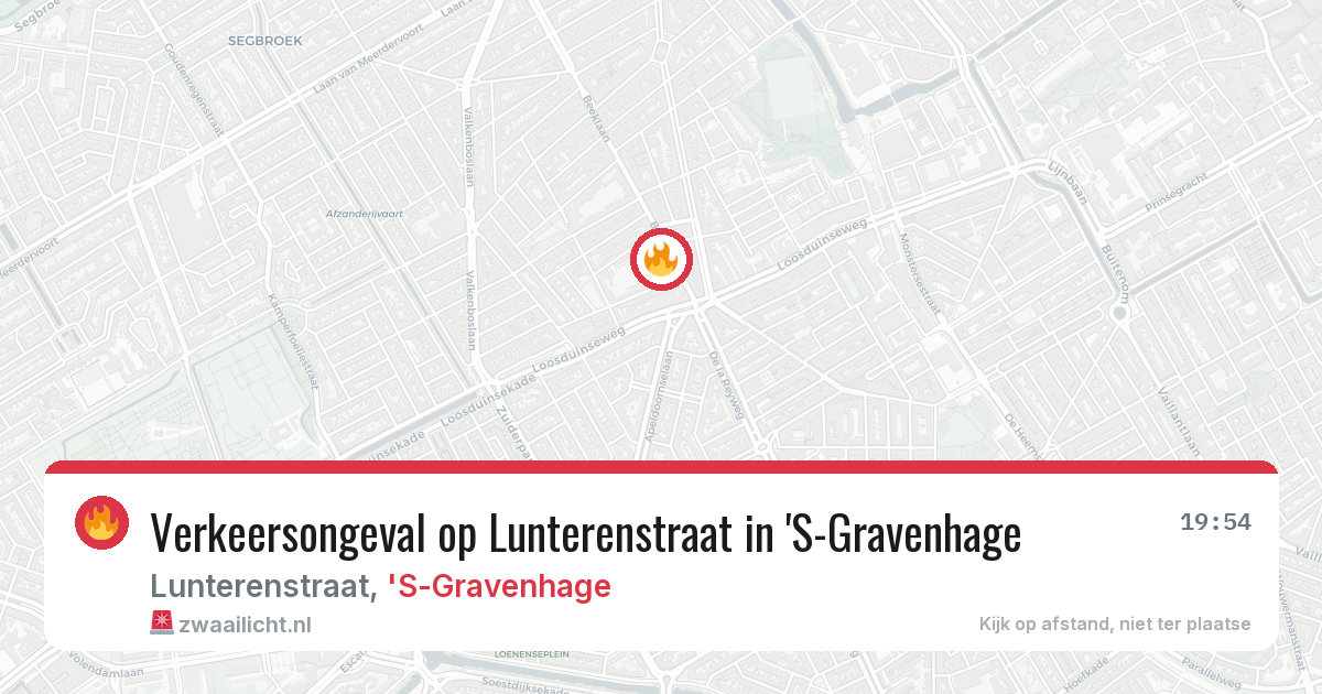 Verkeersongeval op Lunterenstraat in 'S-Gravenhage — 3 jul 2026