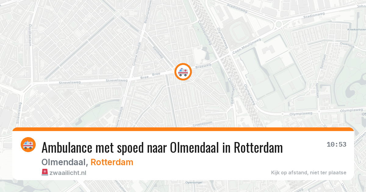 Ambulance met spoed naar Olmendaal in Rotterdam — 1 aug 2026