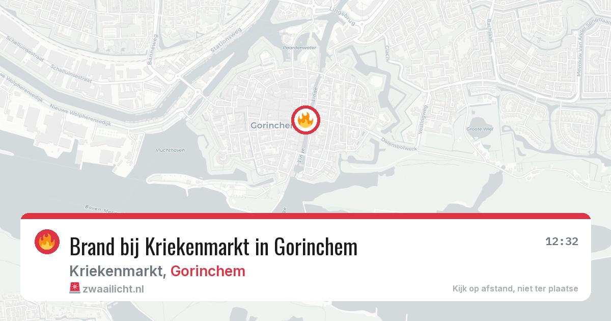 Brand bij Kriekenmarkt in Gorinchem — 22 jul 2026
