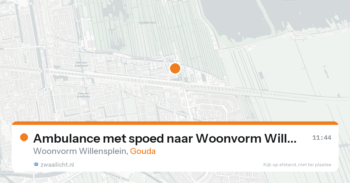 Ambulance met spoed naar Woonvorm Willensplein in Gouda — 31 jan 2026