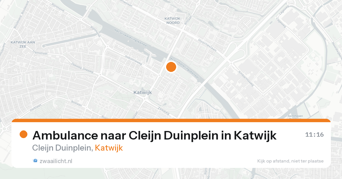 Ambulance naar Cleijn Duinplein in Katwijk — 18 aug 2026