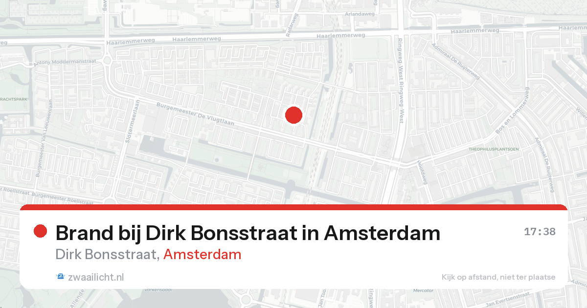 Brand bij Dirk Bonsstraat in Amsterdam — 15 aug 2026