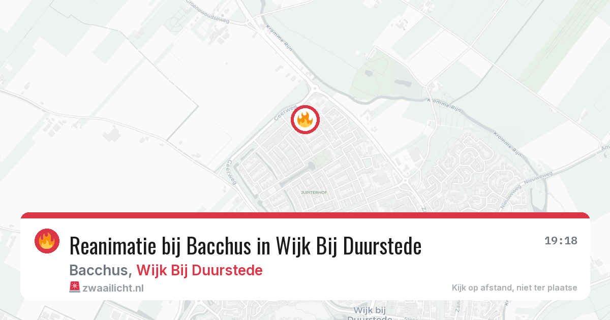 Reanimatie bij Bacchus in Wijk Bij Duurstede — 20 jun 2026