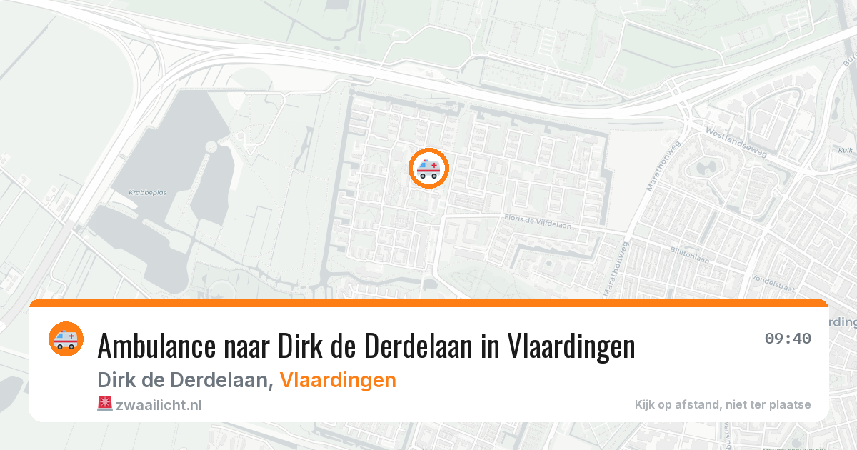 Ambulance naar Dirk de Derdelaan in Vlaardingen — 7 aug 2026