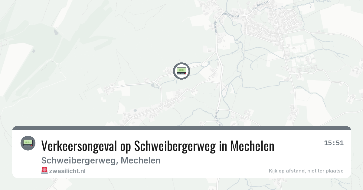 Verkeersongeval op Schweibergerweg in Mechelen — 1 mei 2026