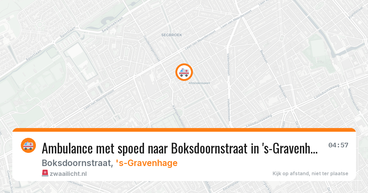 Ambulance met spoed naar Boksdoornstraat in 's-Gravenhage — 30 mei 2026