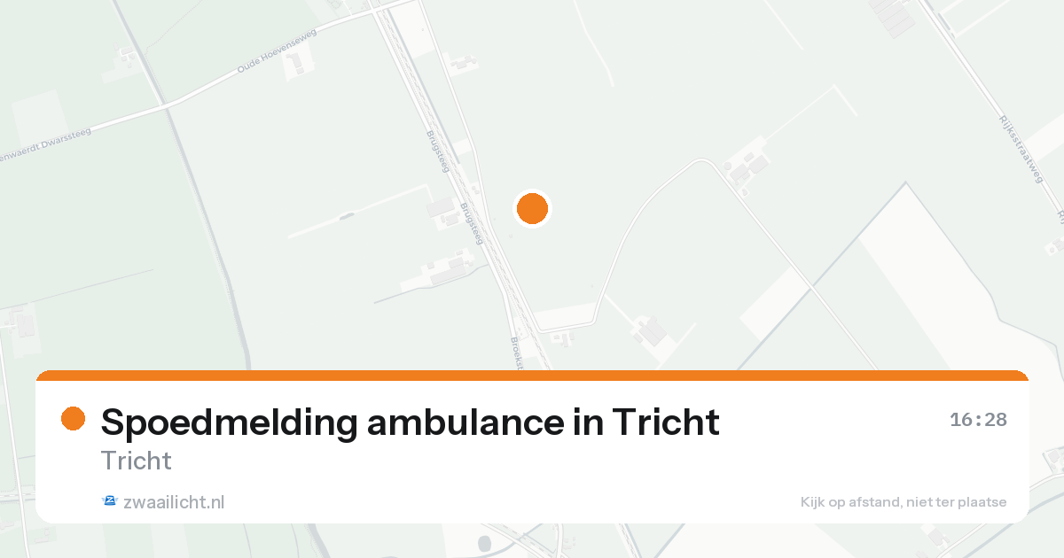 Spoedmelding ambulance in Tricht — 13 aug 2026