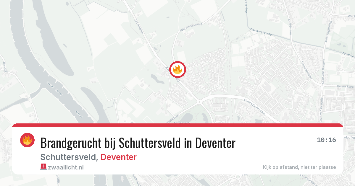Brandgerucht bij Schuttersveld in Deventer — 11 jul 2026