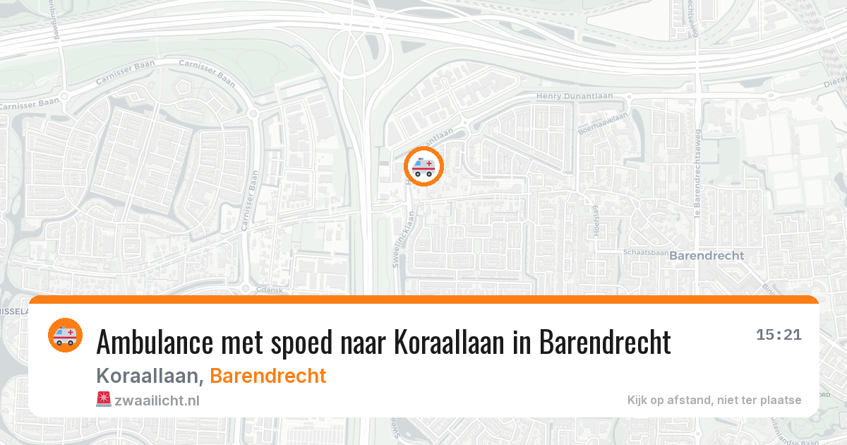 Ambulance met spoed naar Koraallaan in Barendrecht — 8 apr 2026