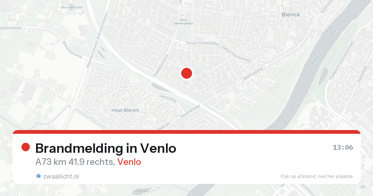 Brandmelding in Venlo — 14 aug 2026