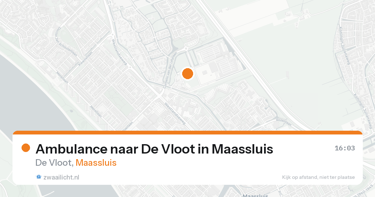 Ambulance naar De Vloot in Maassluis — 20 aug 2026