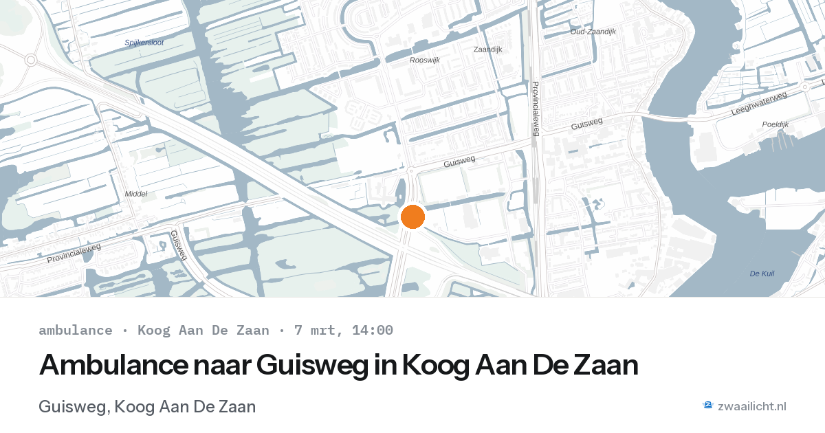 Ambulance naar Guisweg in Koog Aan De Zaan — 3 feb 2026