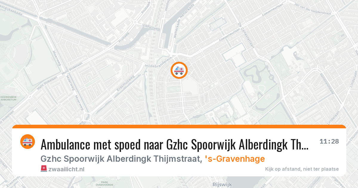 Ambulance met spoed naar Gzhc Spoorwijk Alberdingk Thijmstraat in 's-Gravenhage — 10 feb 2026