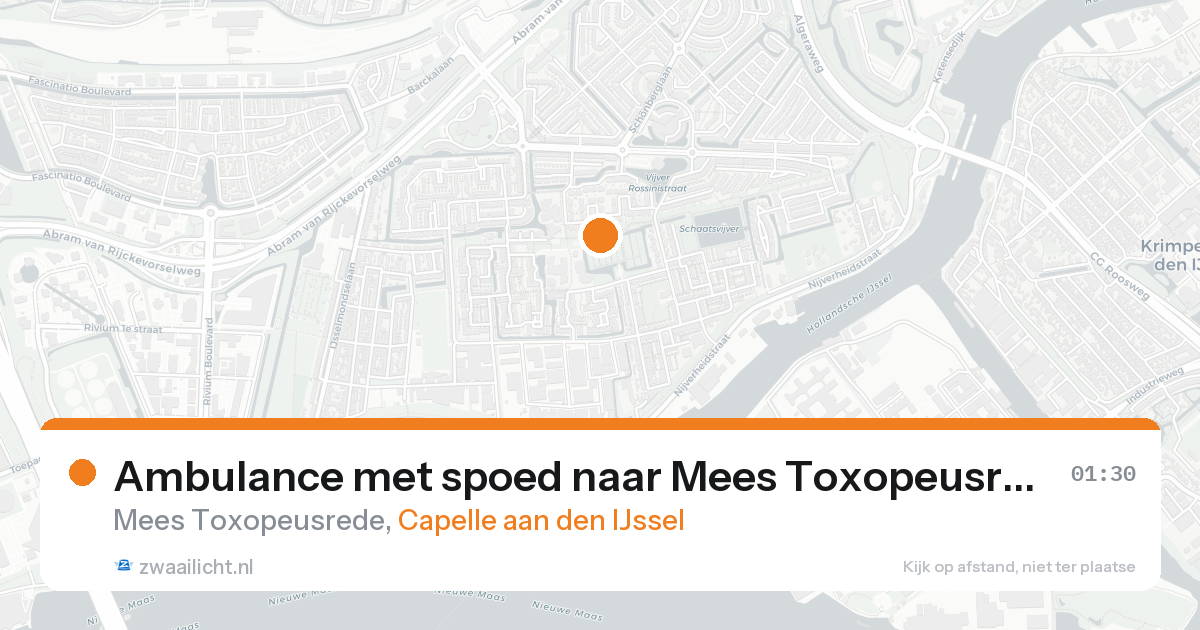 Ambulance met spoed naar Mees Toxopeusrede in Capelle aan den IJssel — 6 jun 2026