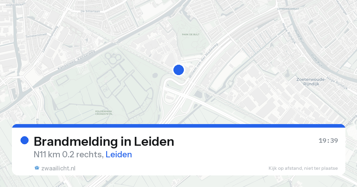 Brandmelding in Leiden — 17 aug 2026