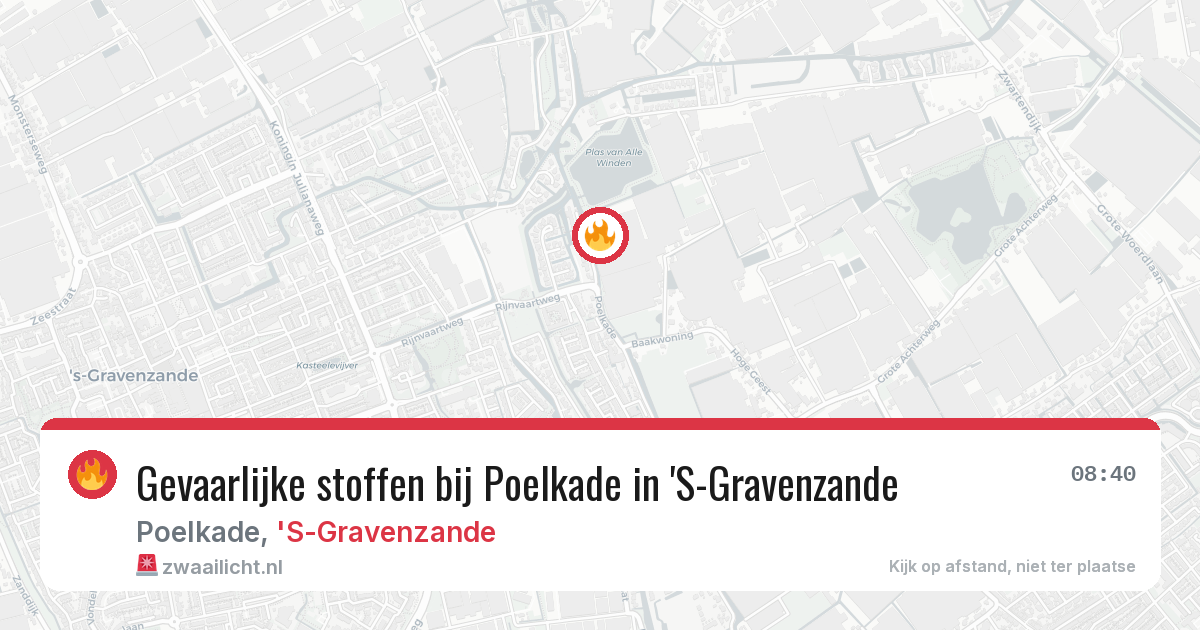 Gevaarlijke stoffen bij Poelkade in 'S-Gravenzande — 21 jul 2026