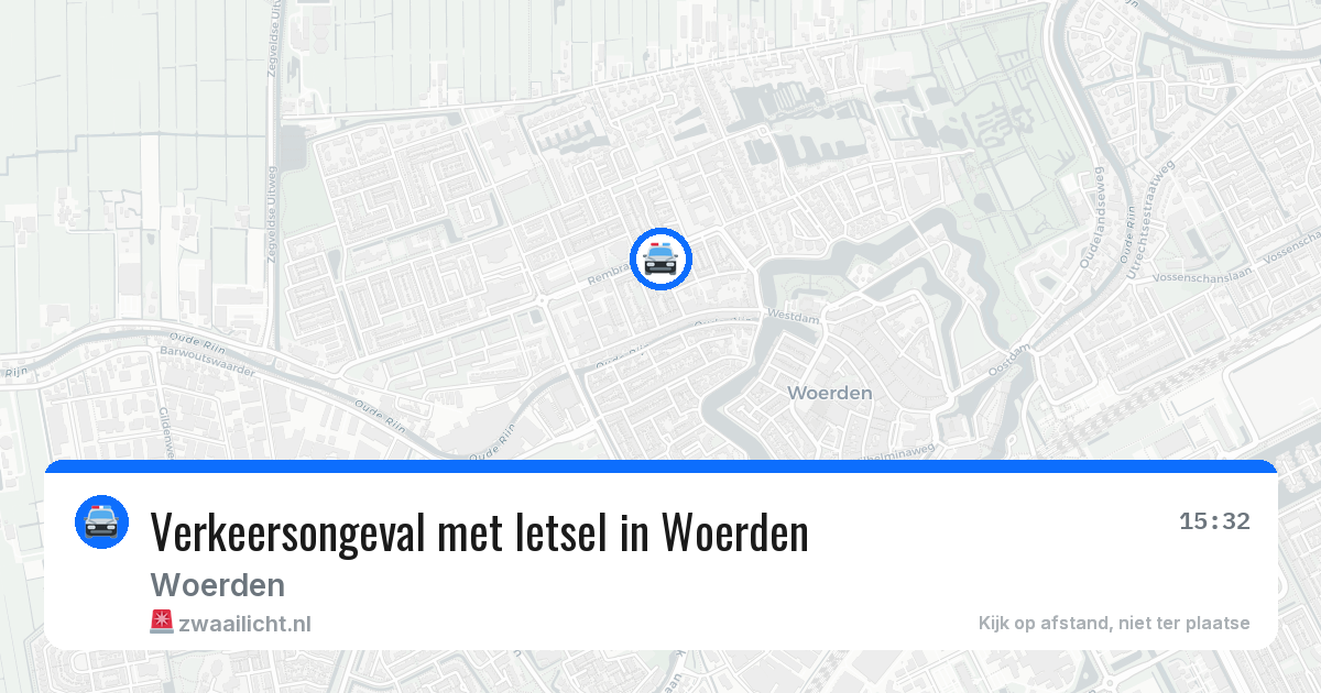 Verkeersongeval met letsel in Woerden — 7 jul 2026