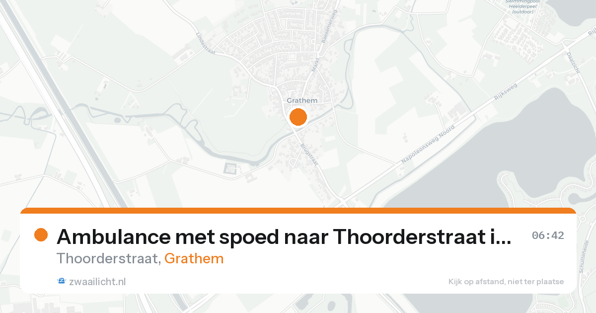 Ambulance met spoed naar Thoorderstraat in Grathem — 10 aug 2026