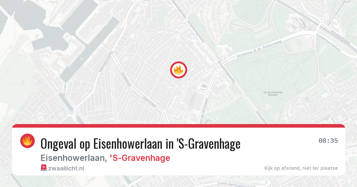 Ongeval op Eisenhowerlaan in 'S-Gravenhage — 24 mrt 2026