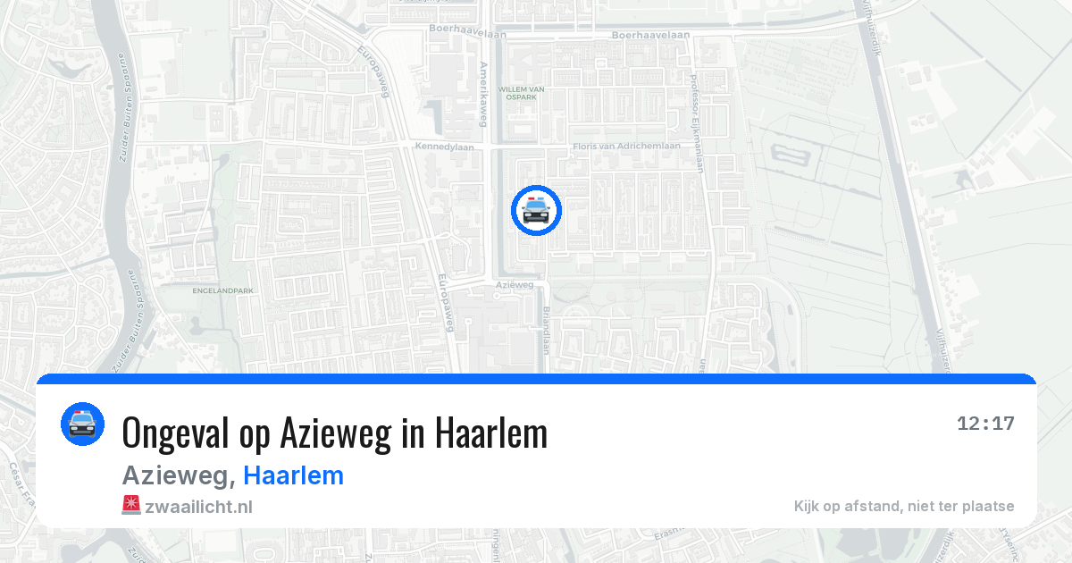 Ongeval op Azieweg in Haarlem — 24 mrt 2026
