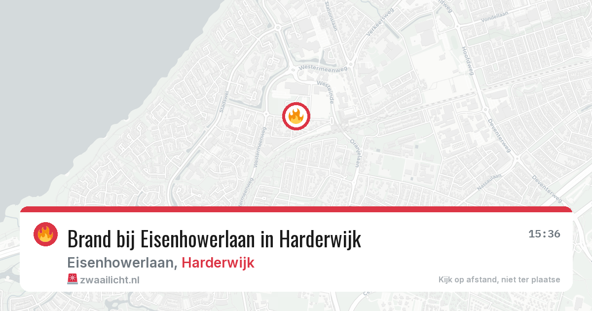 Brand bij Eisenhowerlaan in Harderwijk — 23 jun 2026