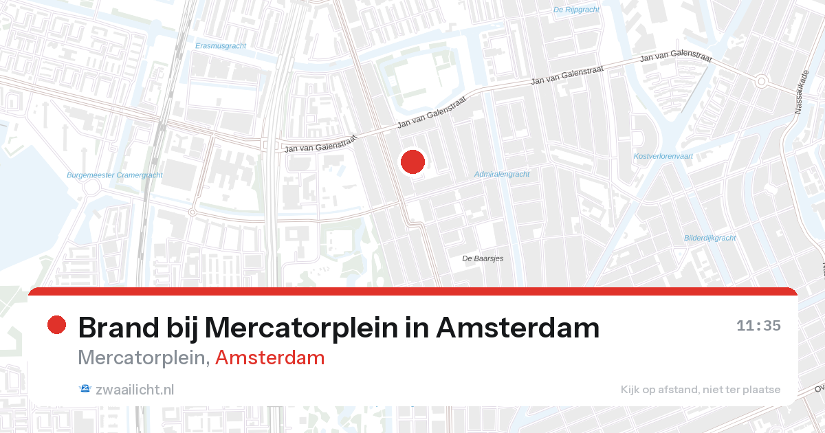 Brand bij Mercatorplein in Amsterdam — 25 jun 2026