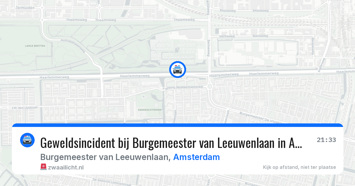 Geweldsincident bij Burgemeester van Leeuwenlaan in Amsterdam — 30 jul 2026
