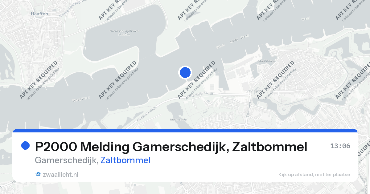 P2000 Melding Gamerschedijk, Zaltbommel — 22 aug 2026