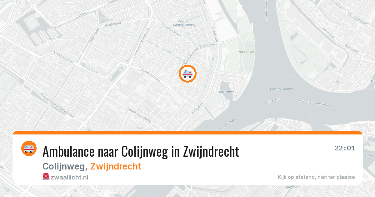 Ambulance naar Colijnweg in Zwijndrecht — 18 jul 2026