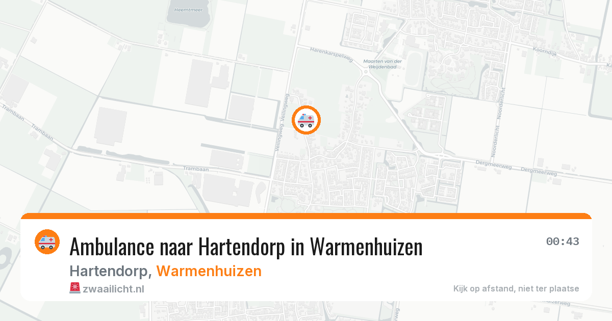 Ambulance naar Hartendorp in Warmenhuizen — 25 apr 2026