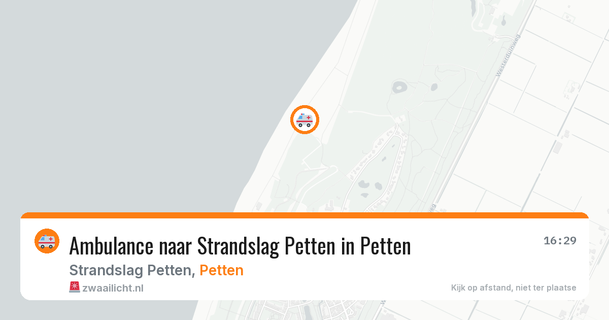 Ambulance naar Strandslag Petten in Petten — 18 mei 2026