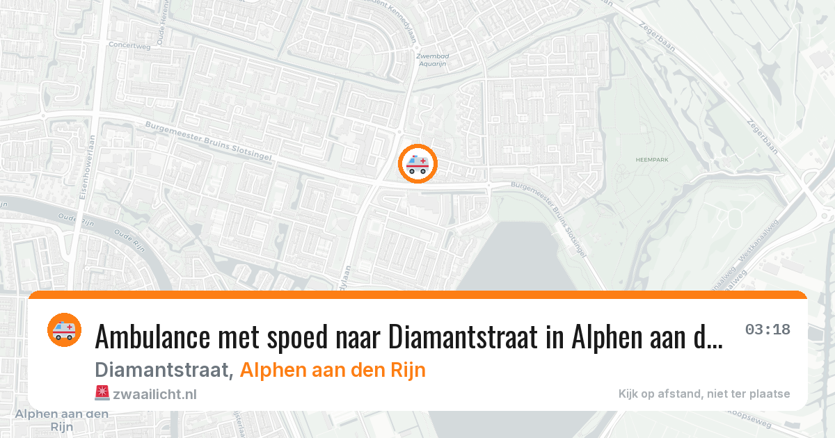 Ambulance met spoed naar Diamantstraat in Alphen aan den Rijn — 28 jan 2026